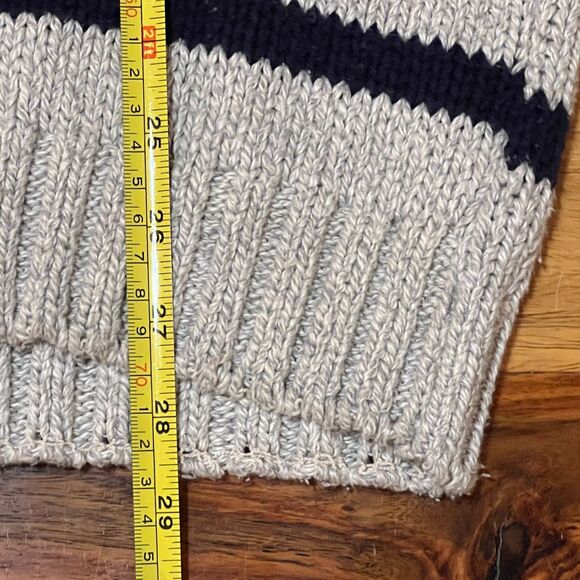 Vintage 90s Liberty USA Gray Knit Sweater American Flag Crewneck Cotton XL - Picture 8 of 8